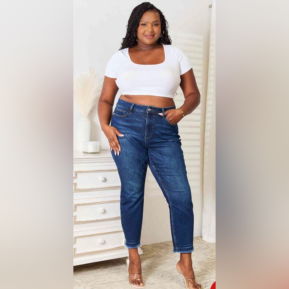 Judy Blue Full Size High Waist Released Hem